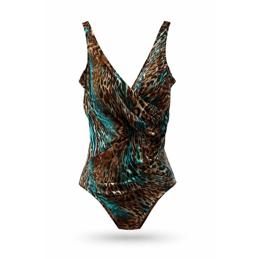 Miraclesuit Animal Print One-Piece Swimsuit Tummy Control Ruched | See Measureme